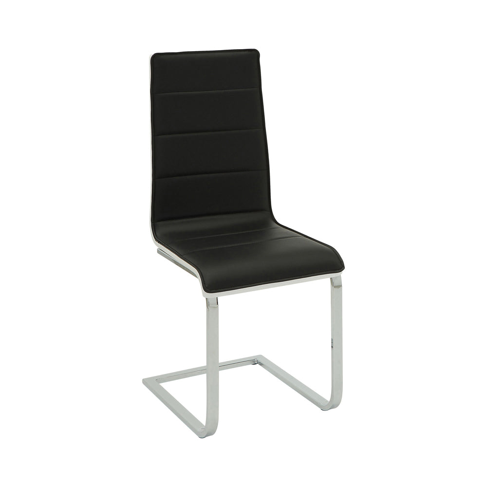 Broderick Upholstered Side Chairs Black and White