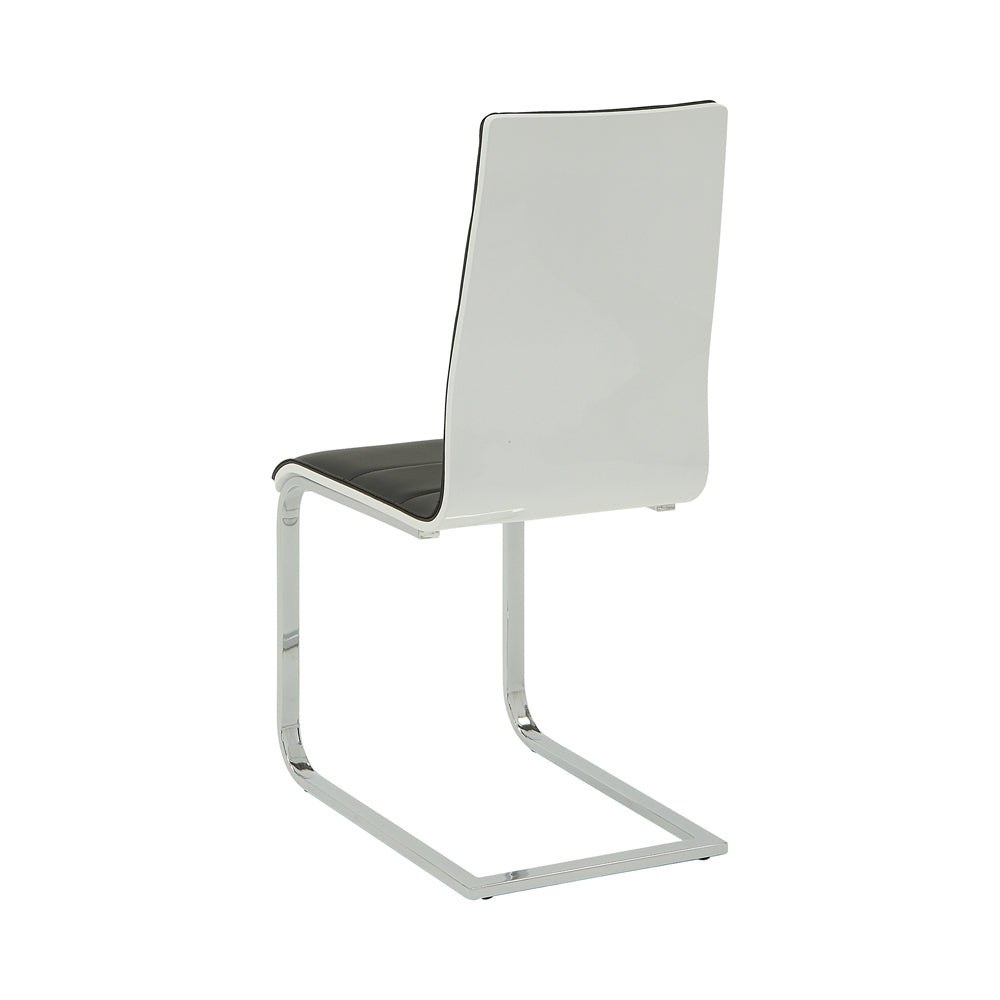 Broderick Upholstered Side Chairs Black and White