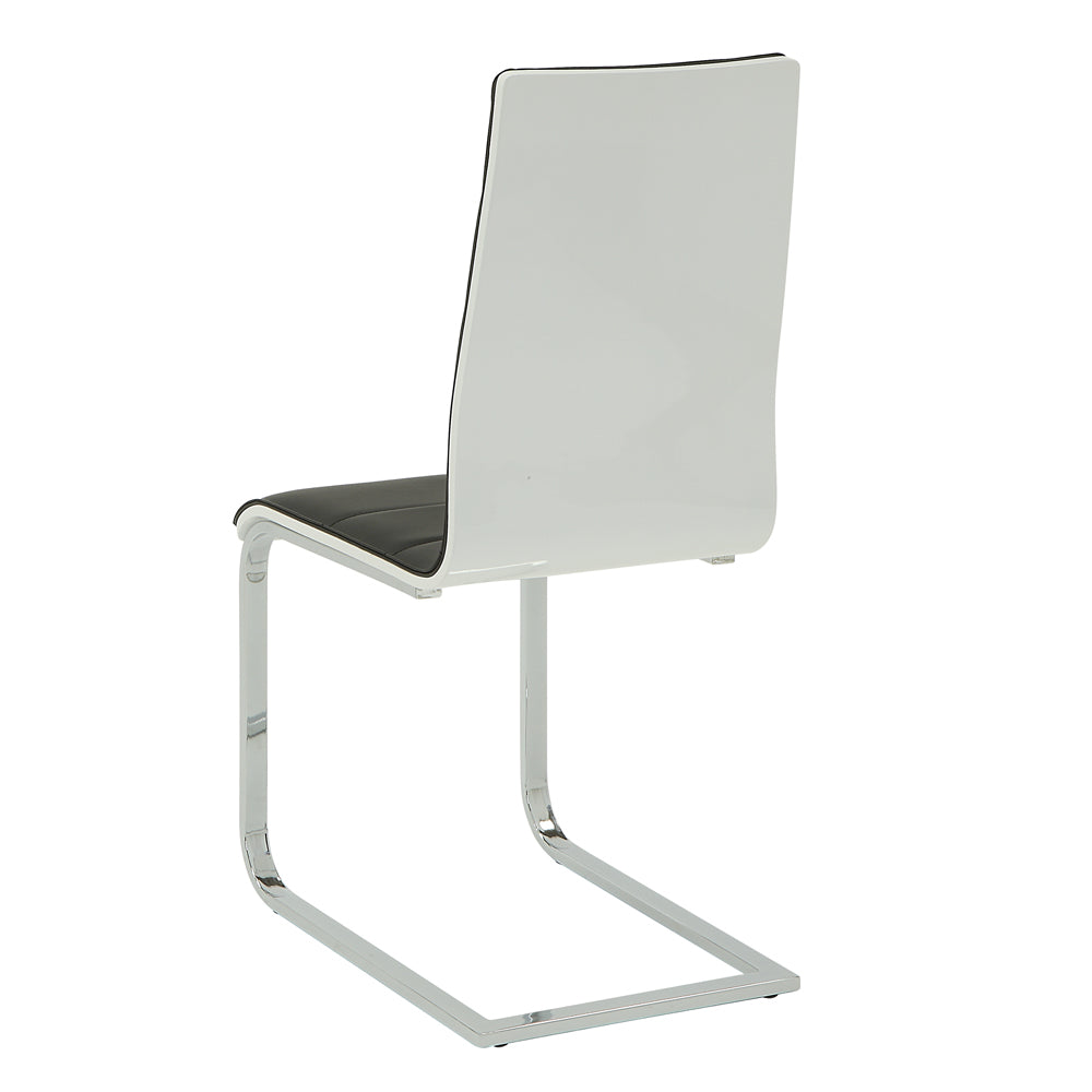 Broderick Upholstered Side Chairs Black and White
