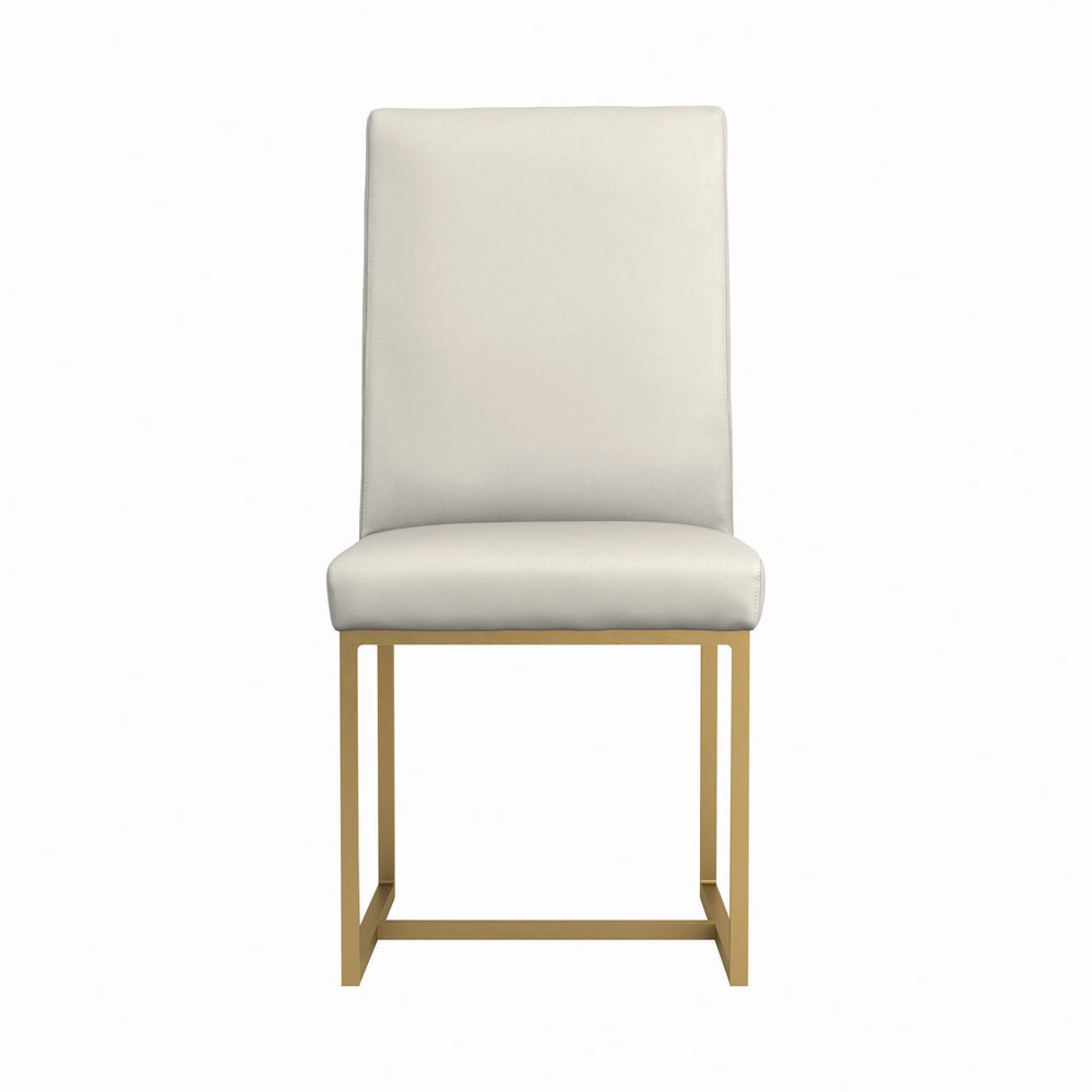 Conway Upholstered Dining Chairs Grey and Aged Gold