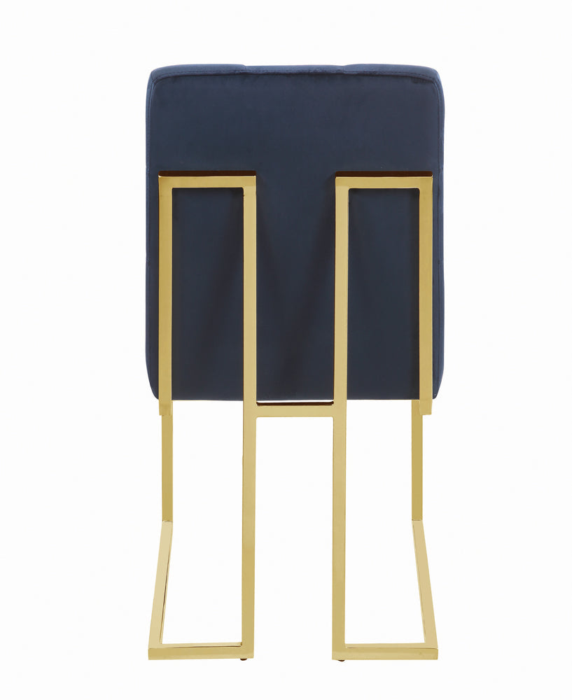 Cisco Tufted Back Side Chairs Ink Blue