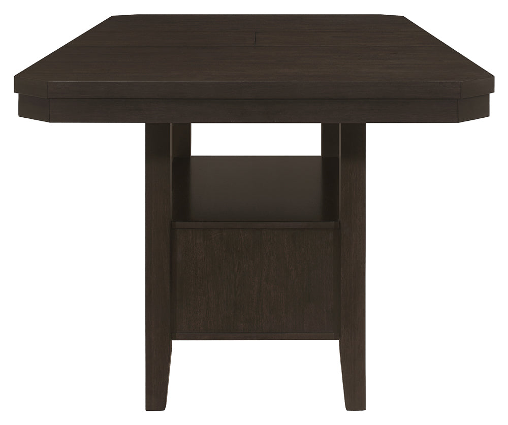 Prentiss Rectangular Counter Height Table with Butterfly Leaf Cappuccino