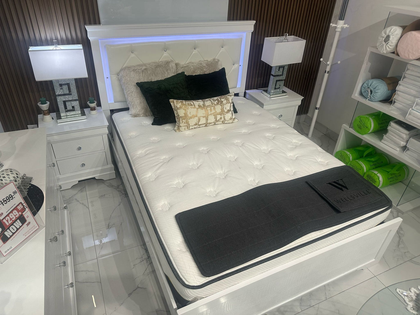 Blaze White Bed