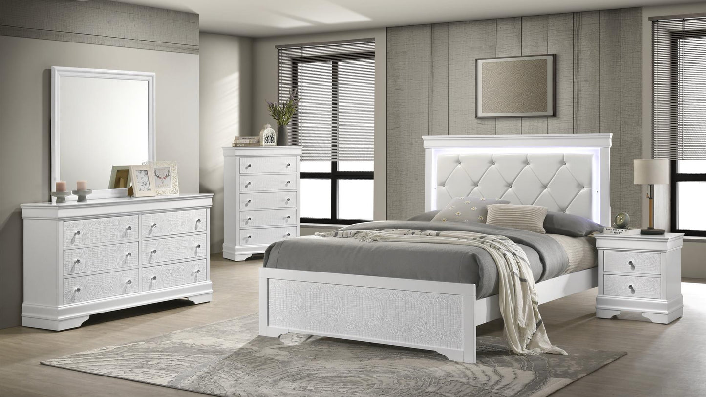 Blaze White Bed
