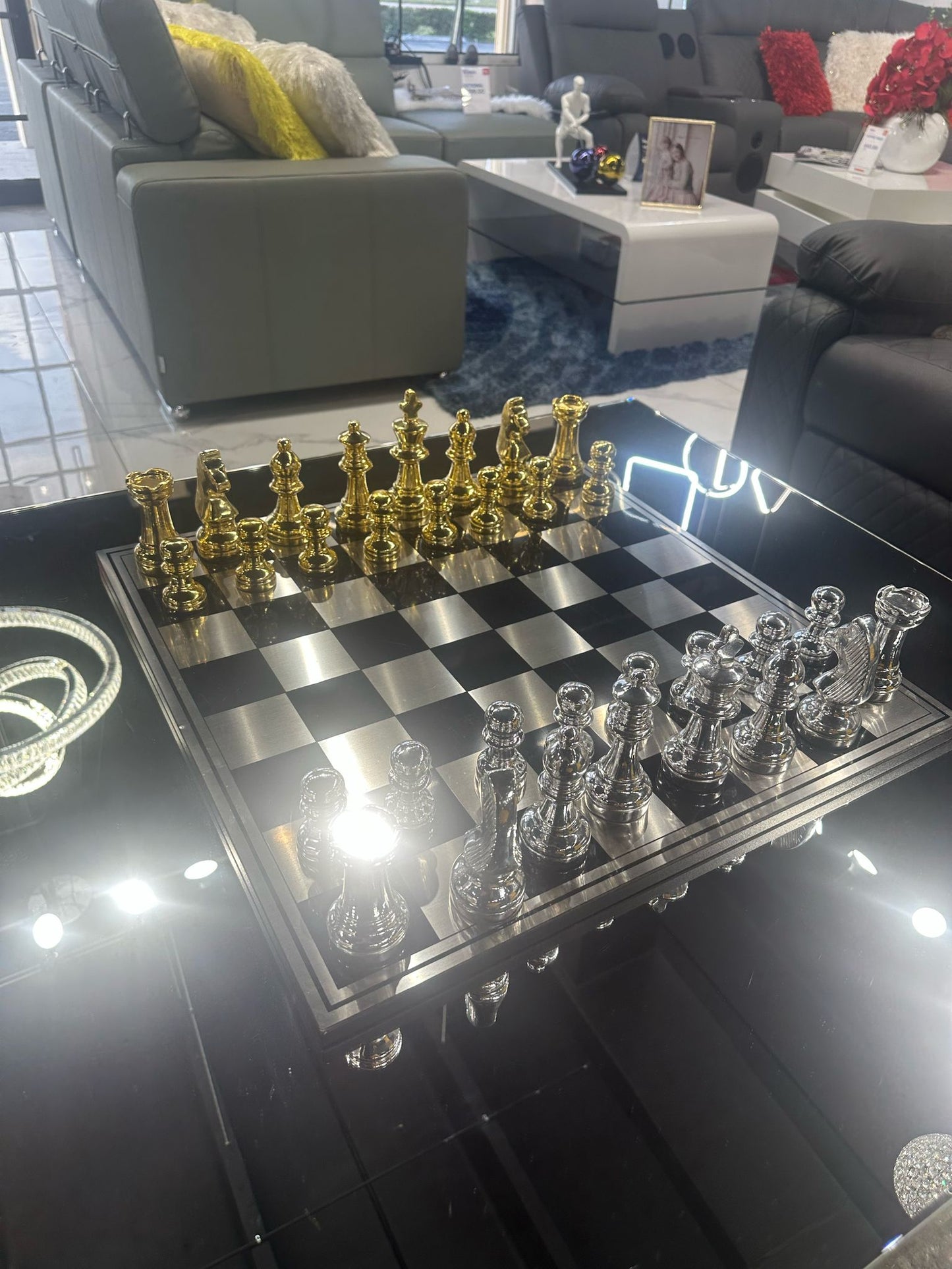 Tabletop Decorative Chess Board Set