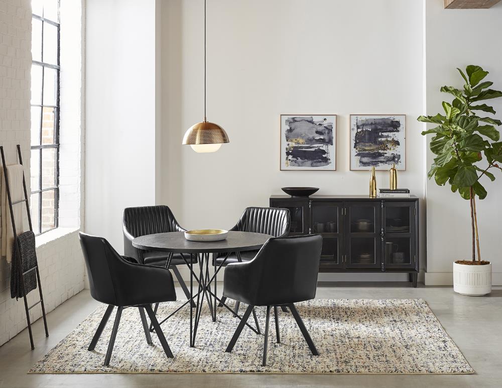 SWIVEL DINING CHAIR 193372BLK