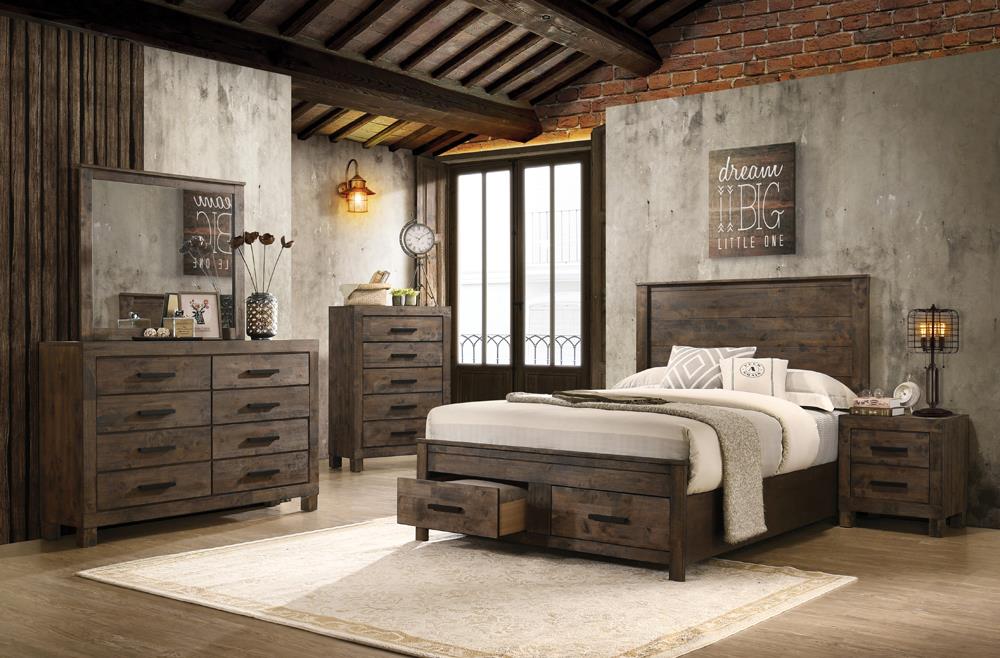 WOODMONT Q 5PC SET (Q.BED,NS,DR,MR,CH) 222631Q-S5