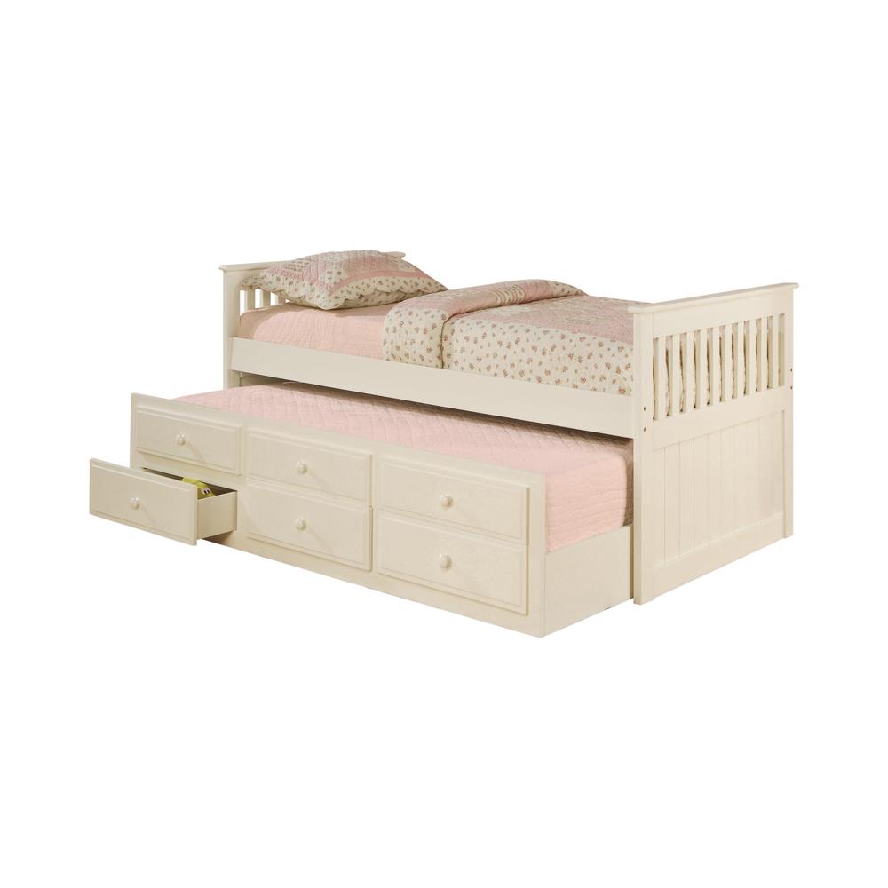 TWIN CAPTAIN'S BED W/ TRUNDLE 300107