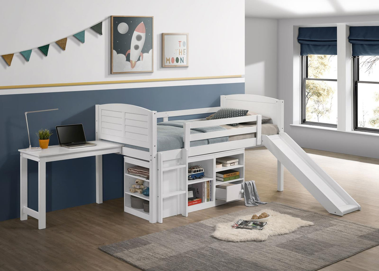 MILLIE TWIN WORKSTATION LOFT BED 400330T