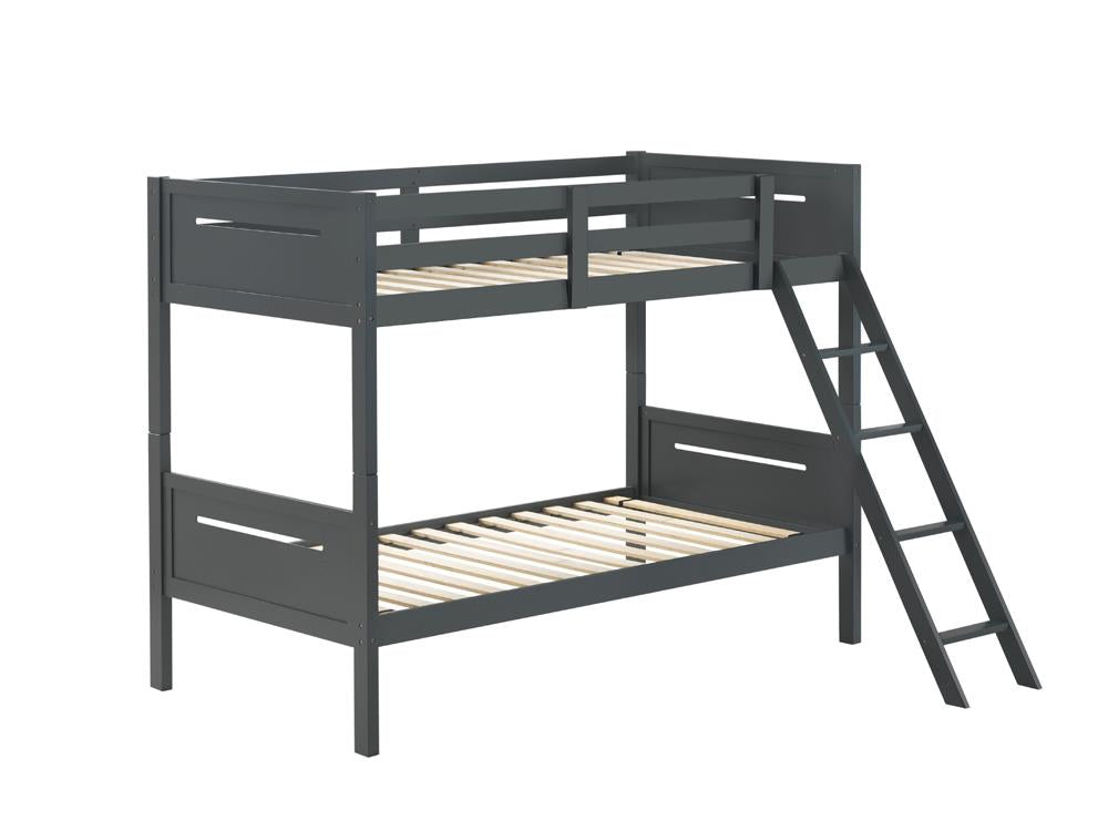 LITTLETON TWIN/TWIN BUNK BED 405051GRY