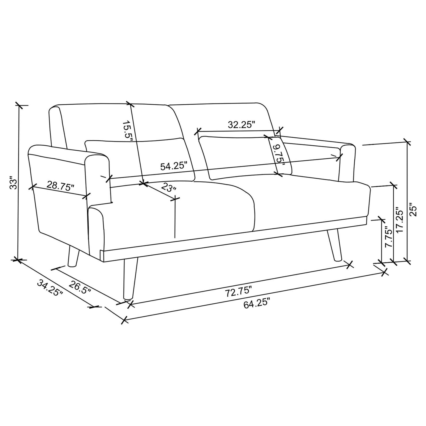 BLAKE 2 PC (SOFA + LOVE) 511121-S2