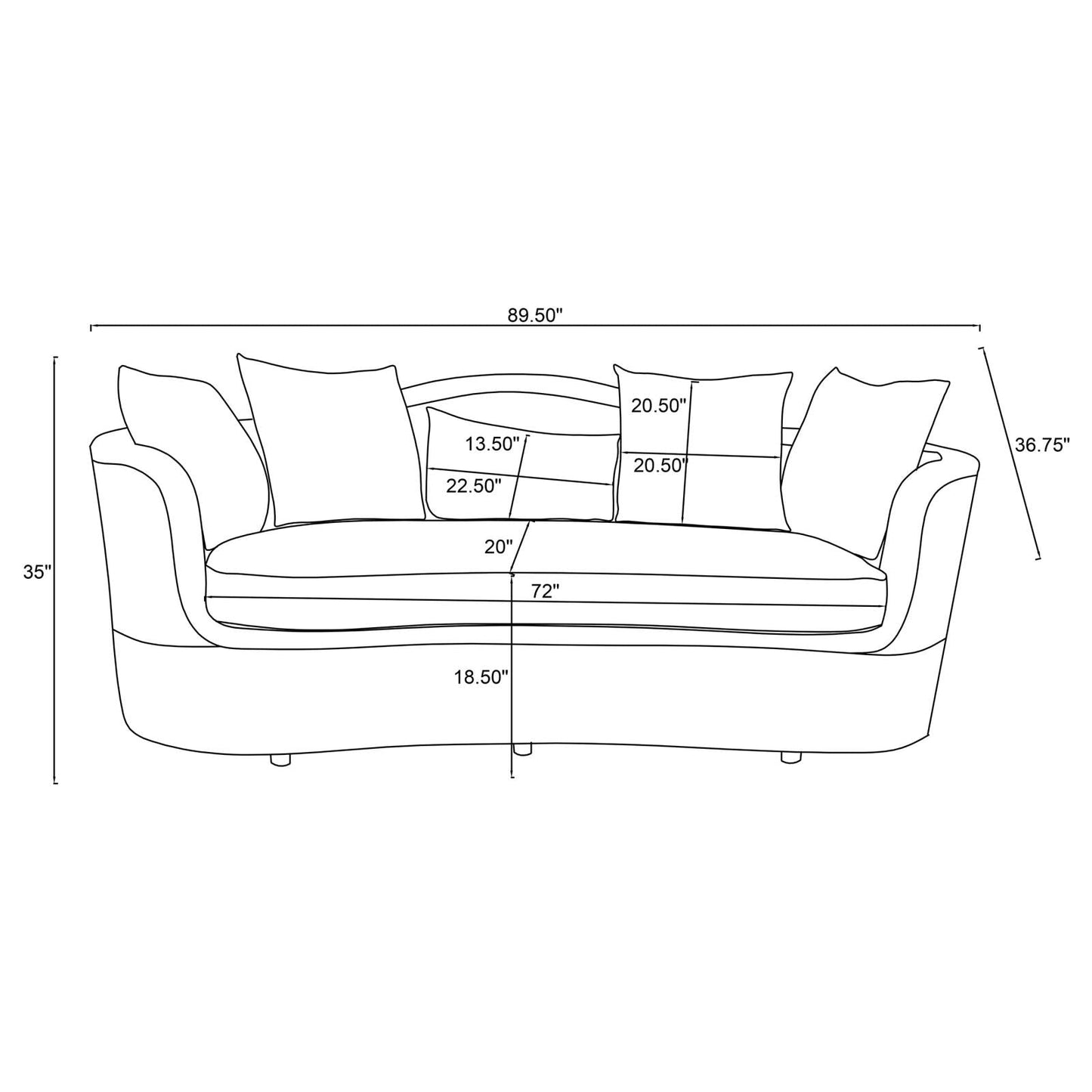 KAMILAH 3 PC (SOFA + LOVE + CHAIR) 511151-S3