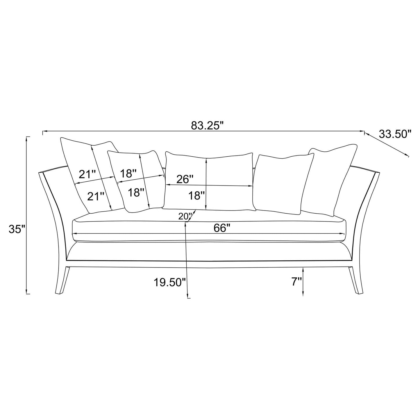 LORRAINE 3 PC (SOFA + LOVE + CHAIR) 511191-S3