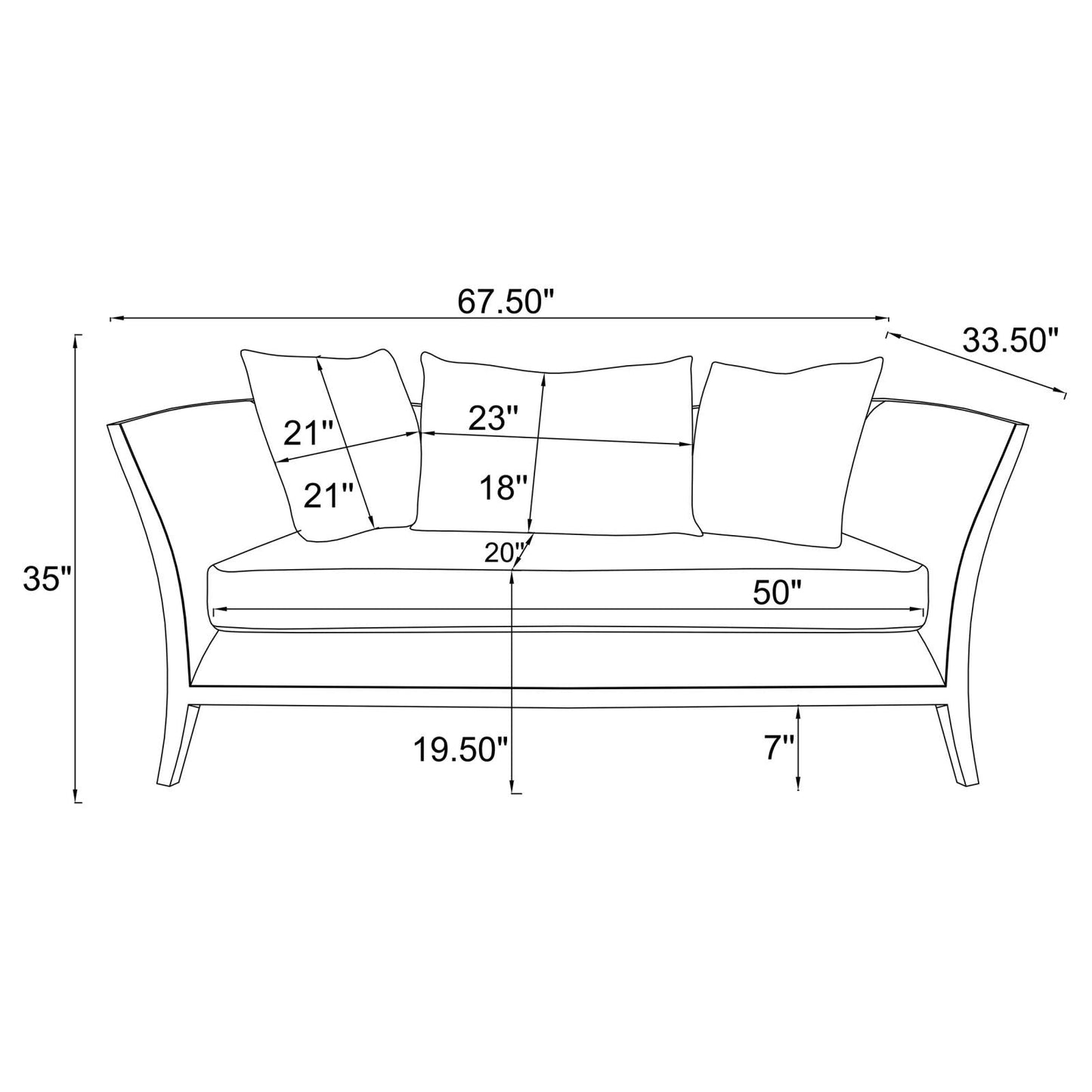LORRAINE 3 PC (SOFA + LOVE + CHAIR) 511191-S3