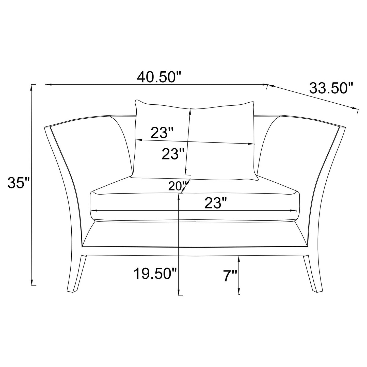 LORRAINE 3 PC (SOFA + LOVE + CHAIR) 511191-S3
