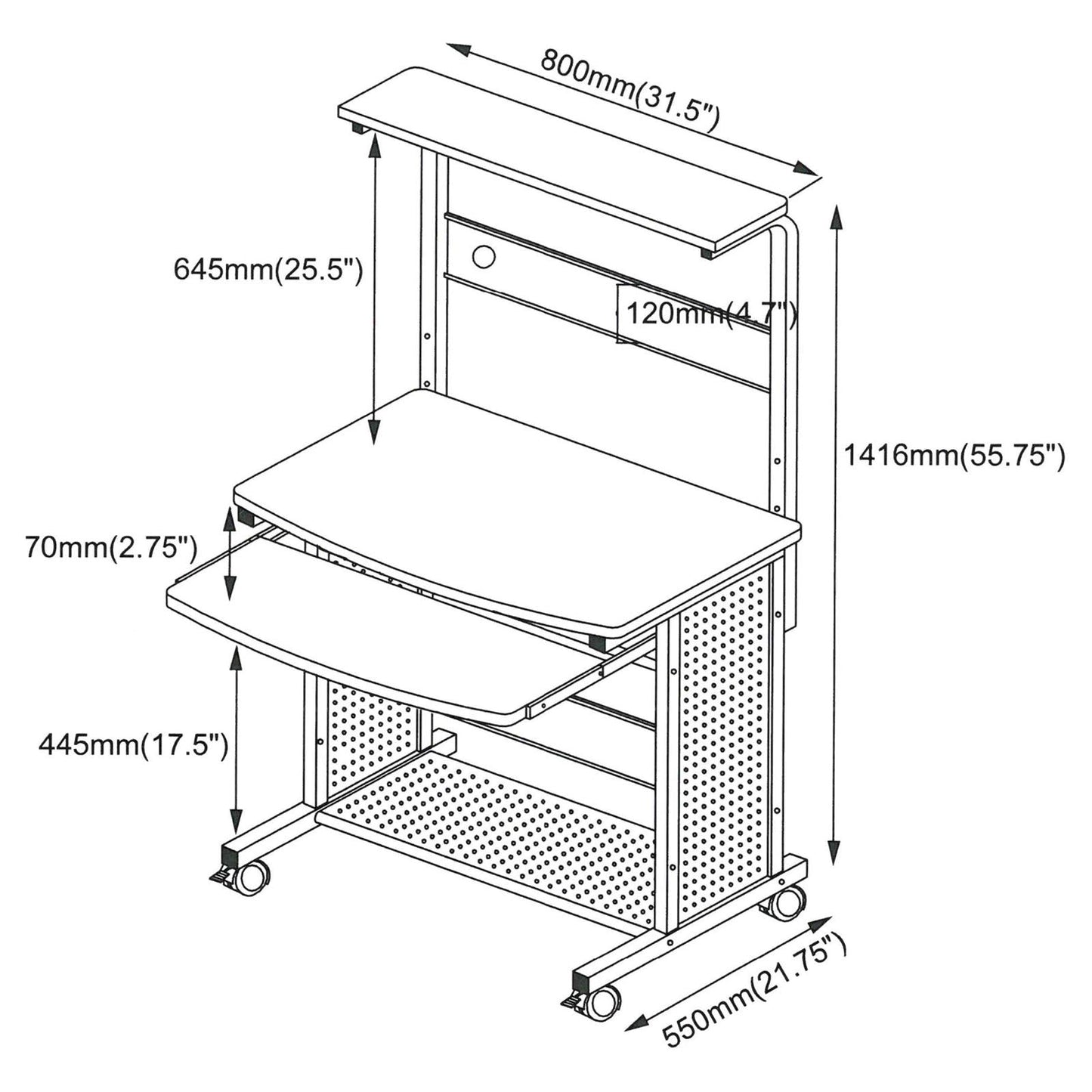 MOSER COMPUTER DESK 7121