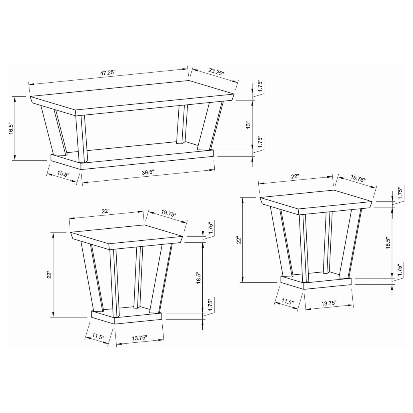 3 PC OCCASIONAL SET 753434