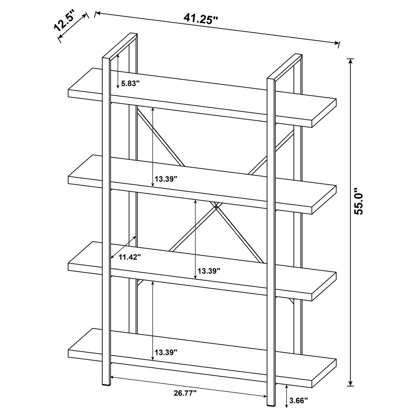 COLE 4-SHELF BOOKCASE 805806
