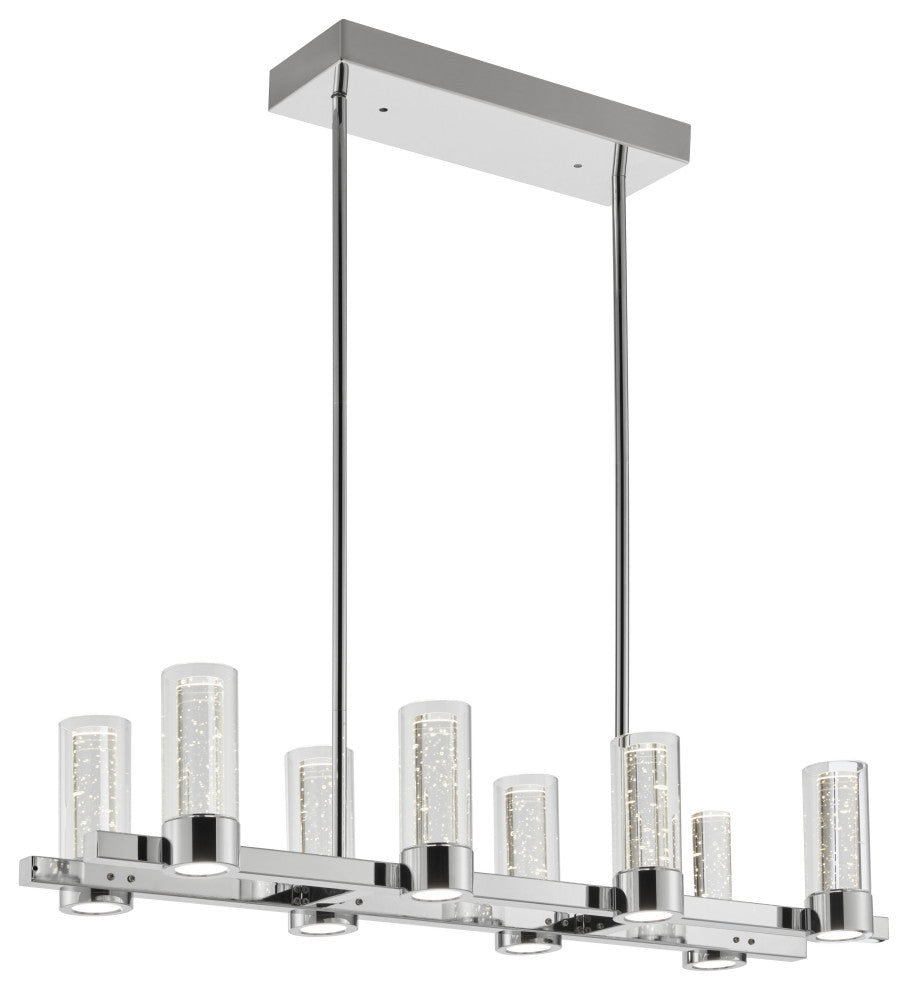 Finesse Decor Sparkling Night LED Rectangular Chandelier// 8 Lights