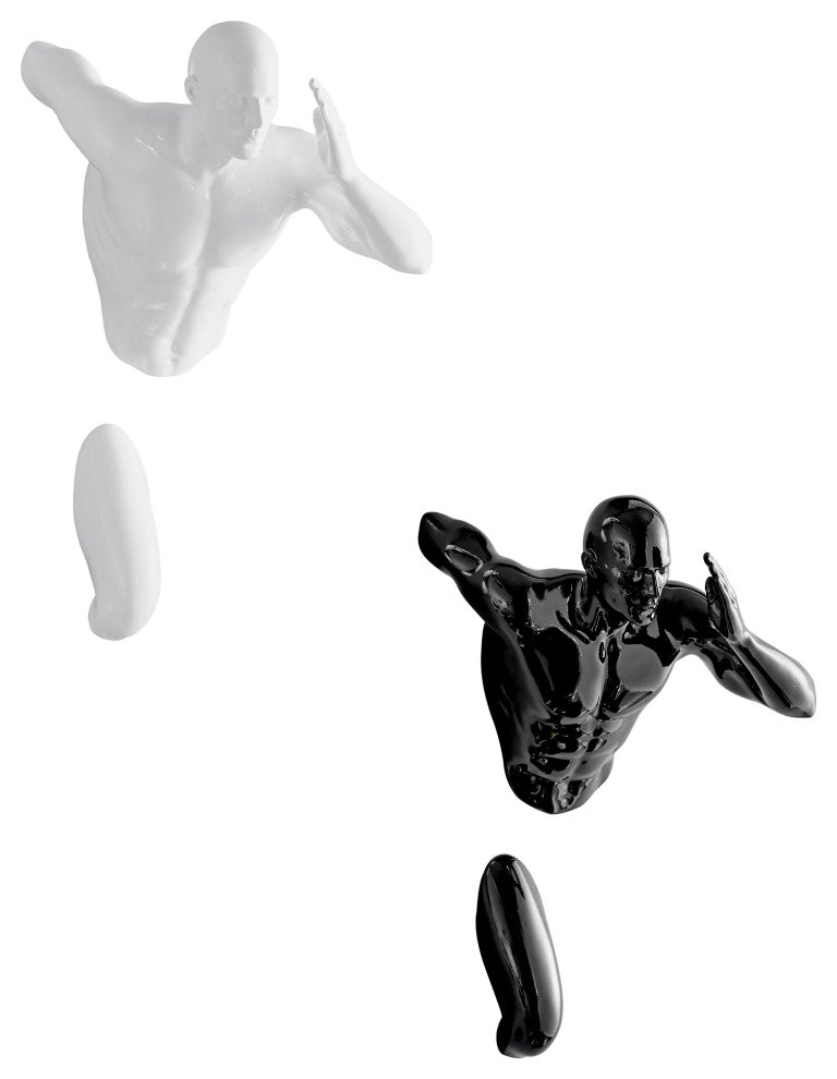 Set of Two Wall Runners, White and Black