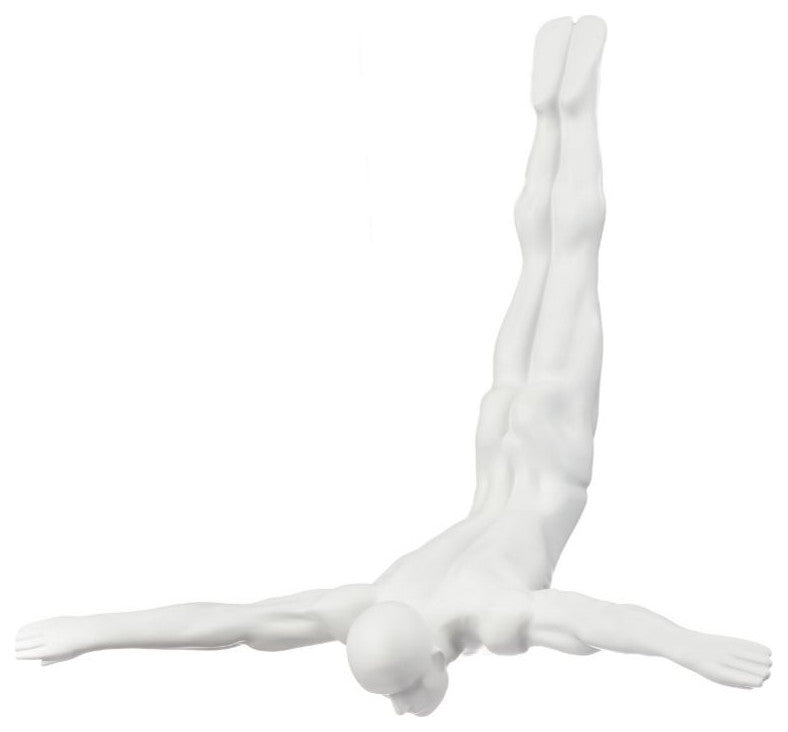 Finesse Decor Wall Diver Sculpture, Large, White