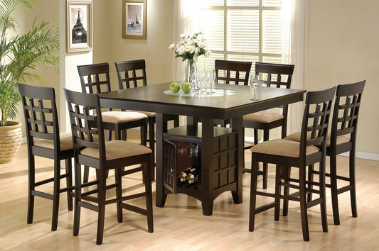 Clanton 9-piece Square Dining Set Cappuccino