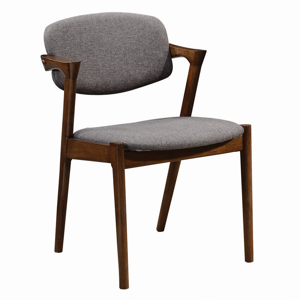 Malone Dining Side Chairs Grey and Dark Walnut