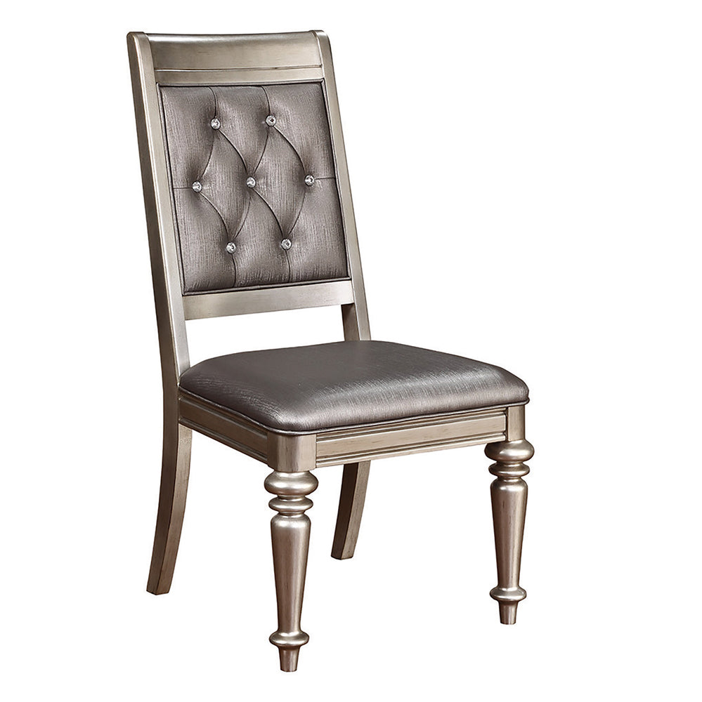 Danette Open Back Side Chairs Metallic