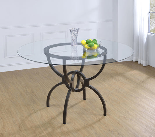 Aviano Dining Table Base Gunmetal