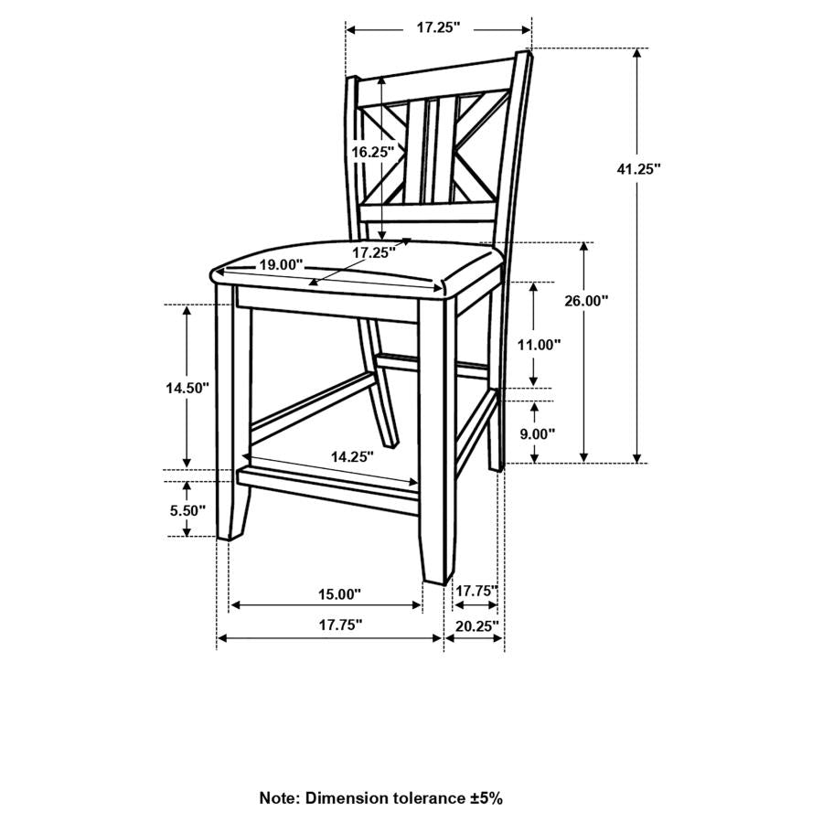 Athens 7-piece Counter Height Dining Set Barn Grey