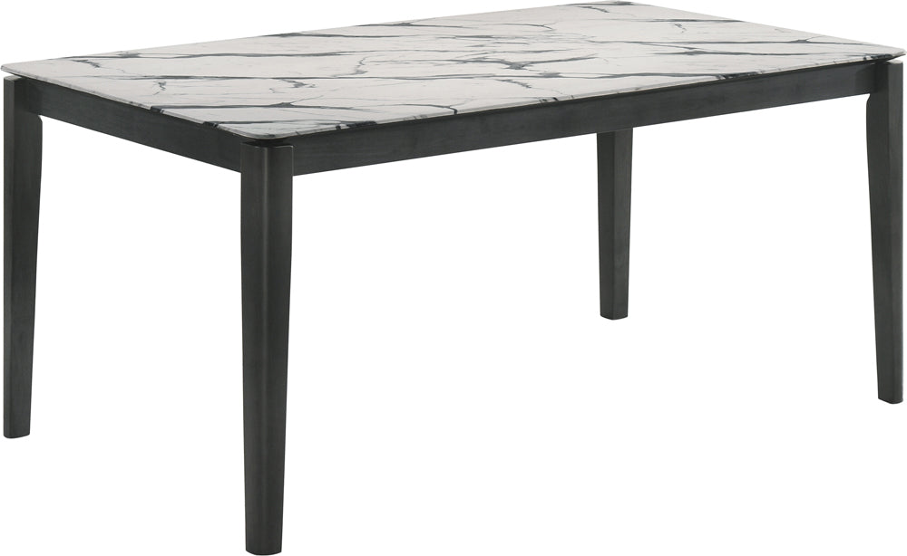 Stevie Rectangular Faux Marble Top Dining Table