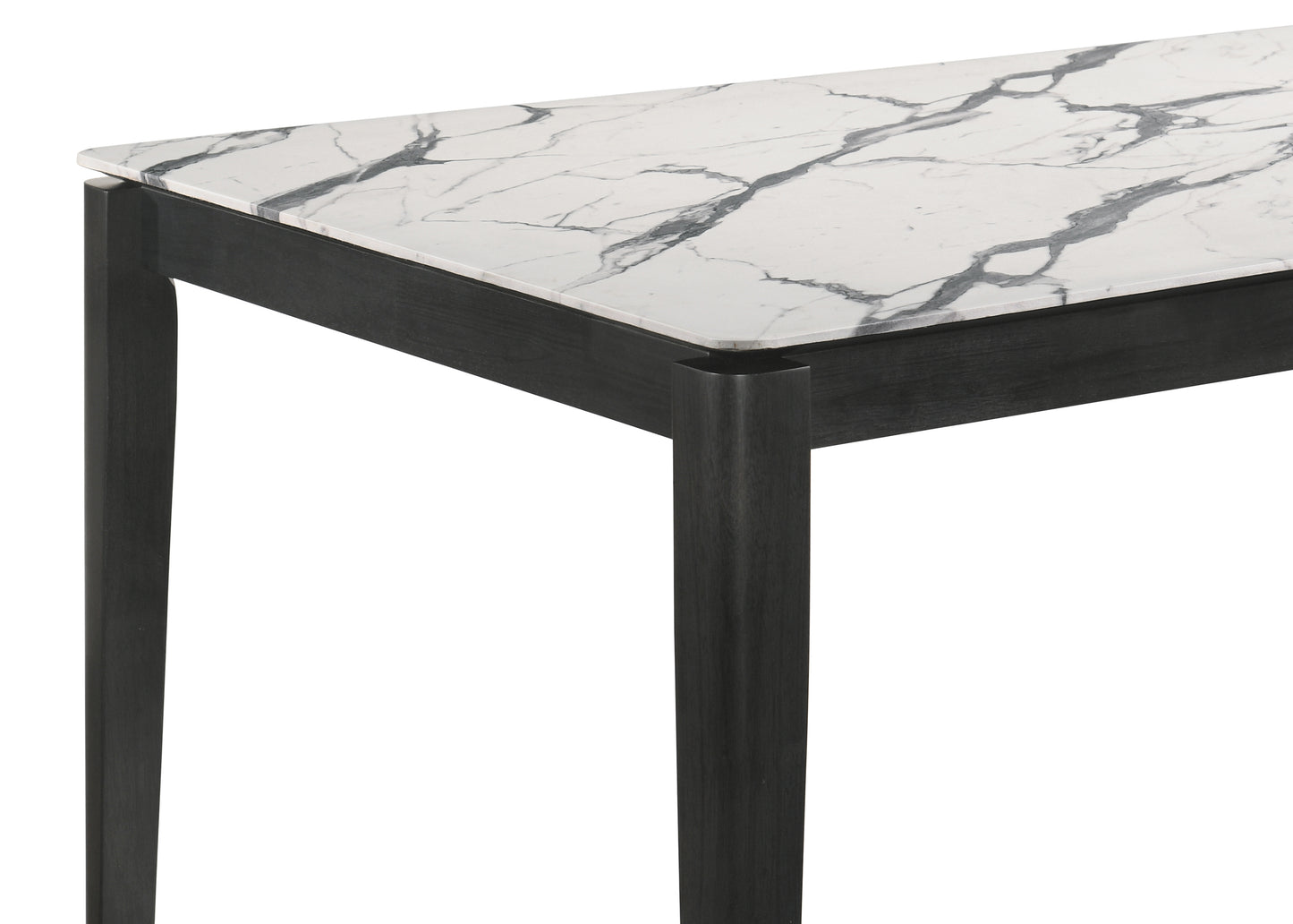 Stevie Rectangular Faux Marble Top Dining Table