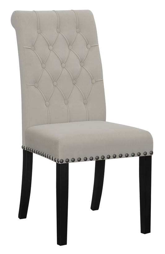 Alana Upholstered Tufted Side Chairs with Nailhead Trim