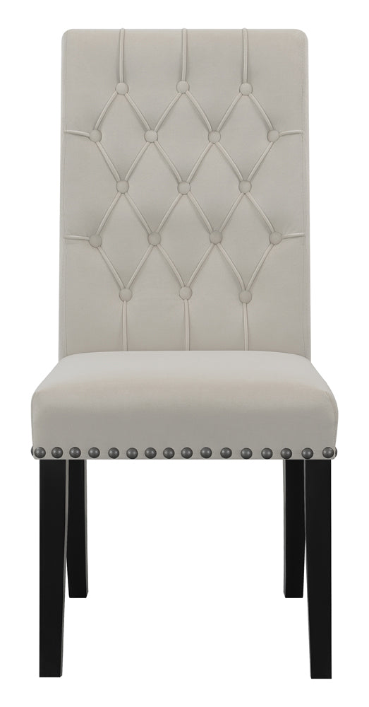 Alana Upholstered Tufted Side Chairs with Nailhead Trim