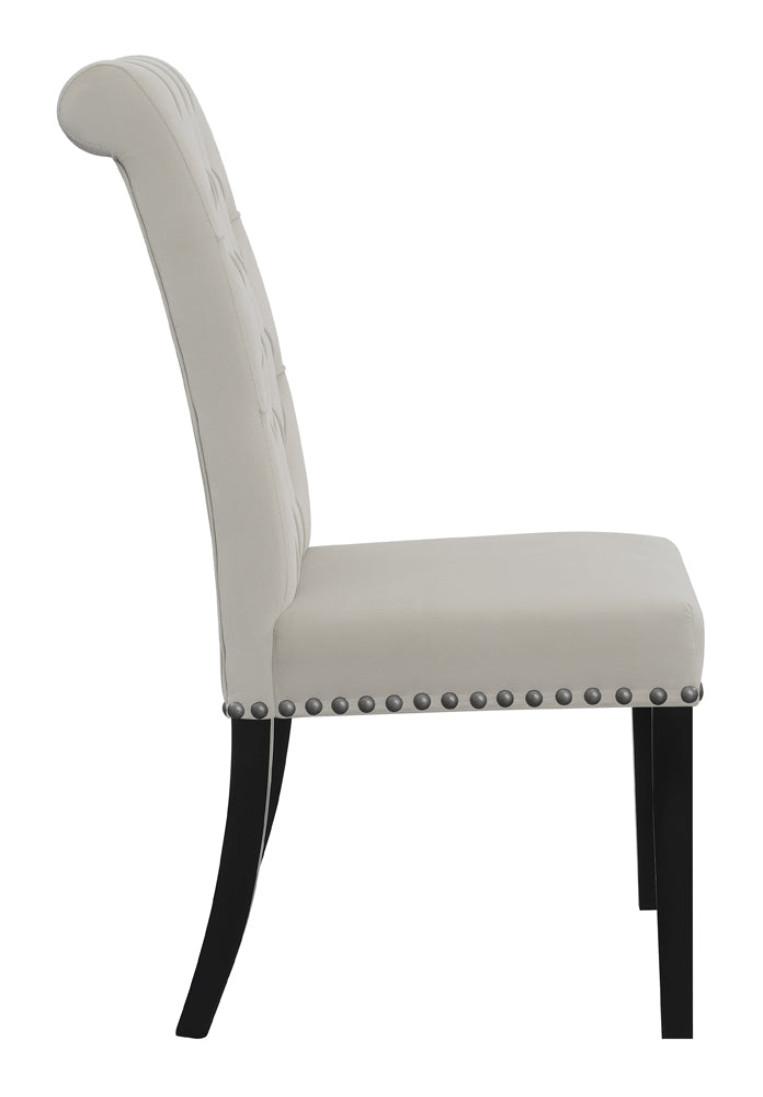 Alana Upholstered Tufted Side Chairs with Nailhead Trim