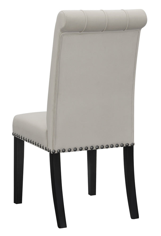 Alana Upholstered Tufted Side Chairs with Nailhead Trim