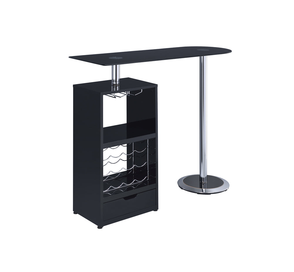 Koufax 1-drawer Bar Table Glossy