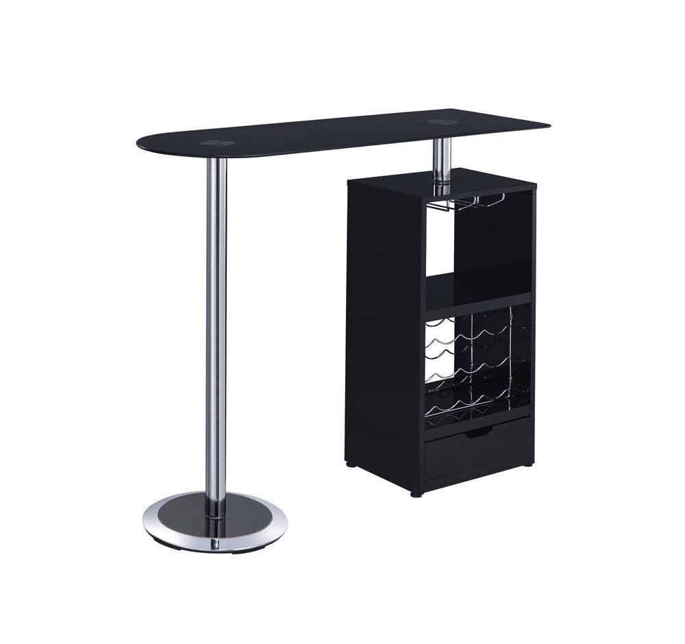 Koufax 1-drawer Bar Table Glossy