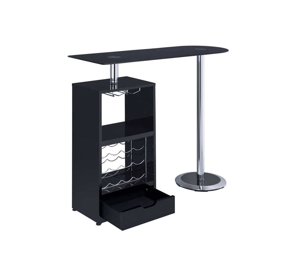 Koufax 1-drawer Bar Table Glossy