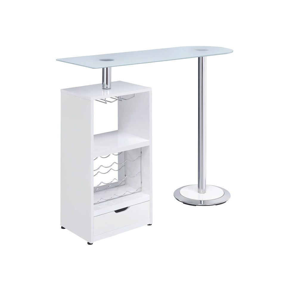 Koufax 1-drawer Bar Table Glossy