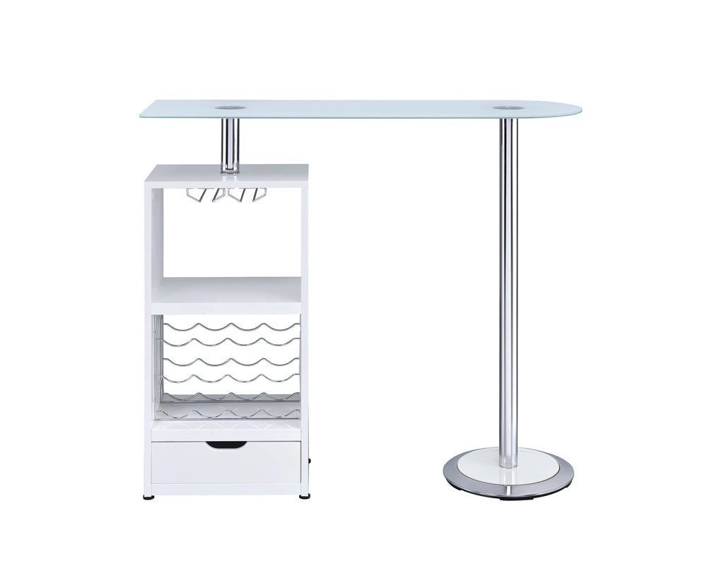 Koufax 1-drawer Bar Table Glossy