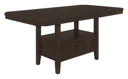 Prentiss Rectangular Counter Height Table with Butterfly Leaf Cappuccino