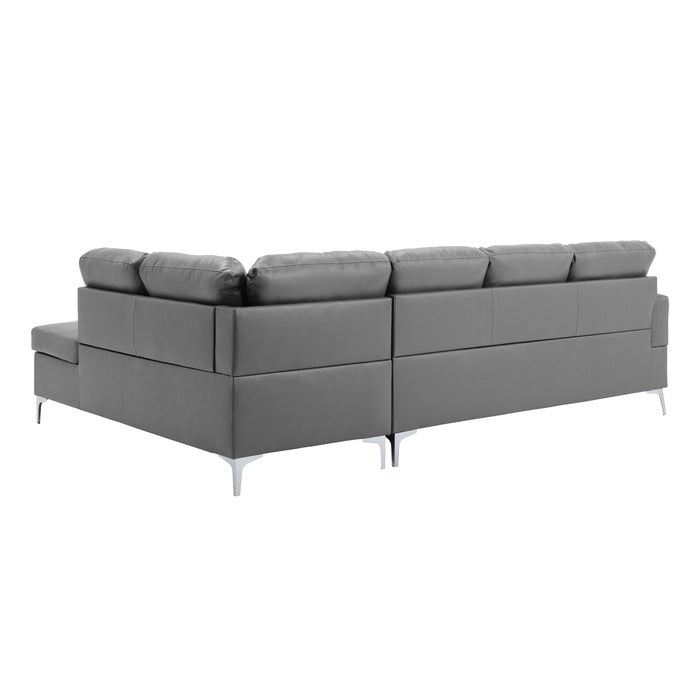 2-Piece Sectional with Right Chaise Grey