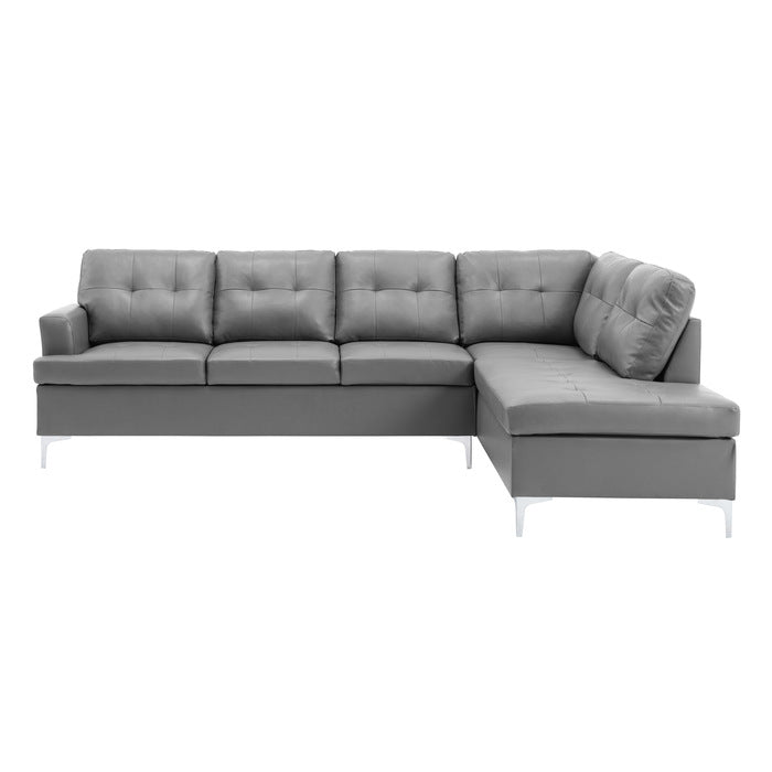 2-Piece Sectional with Right Chaise Grey