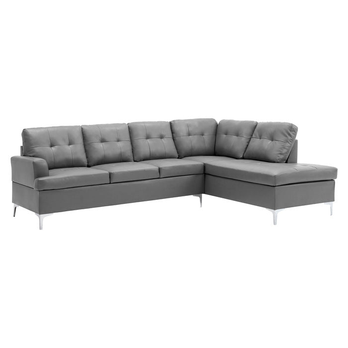 2-Piece Sectional with Right Chaise Grey