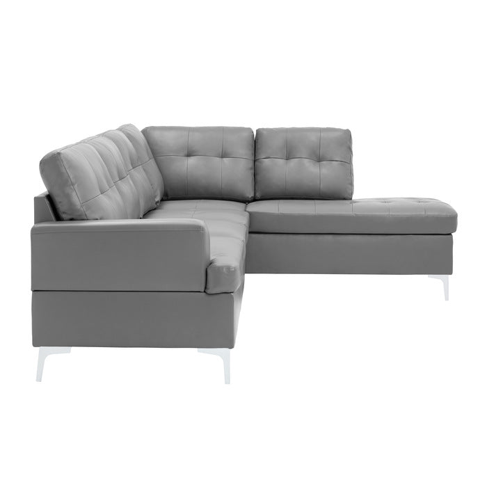 2-Piece Sectional with Right Chaise Grey