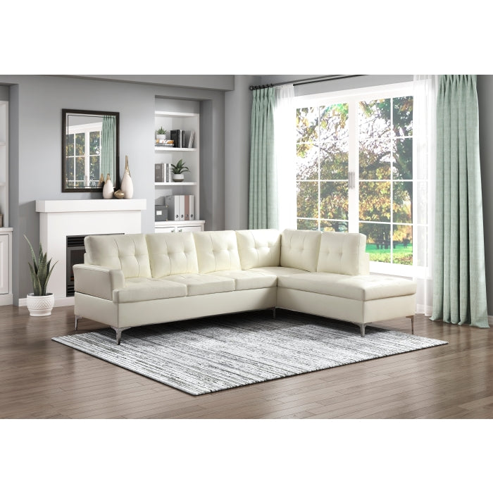 2-Piece Sectional with Right Chaise Grey