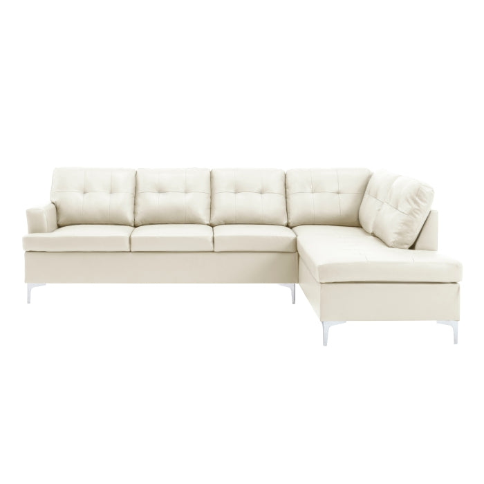 2-Piece Sectional with Right Chaise Grey