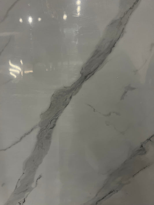 PVC Marble Style Wall Panel (White & Light Gray)