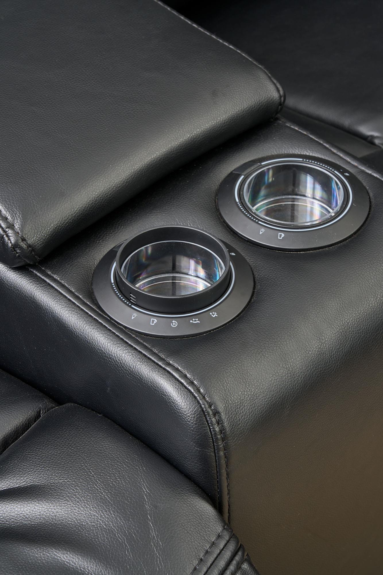 Jay Sectional Recliner Black